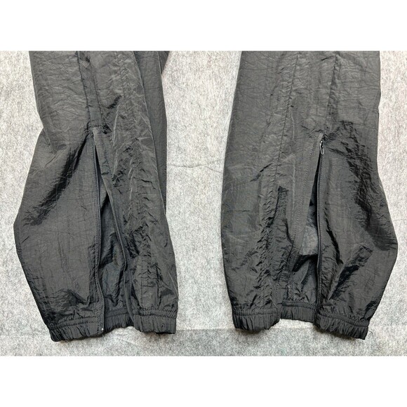 Vintage Reebok Track Pant Men’s Large Black Nylon Windbreaker Ankle Zip - Picture 7 of 10
